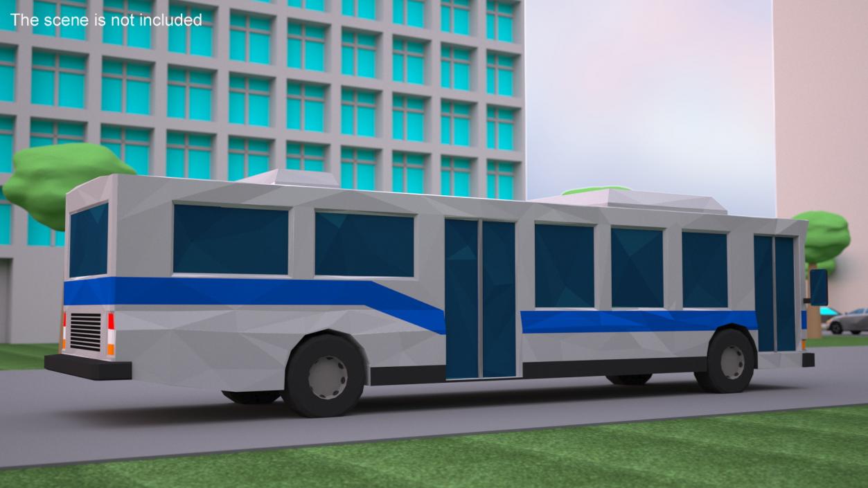 Low Poly Stylized Model Bus 3D