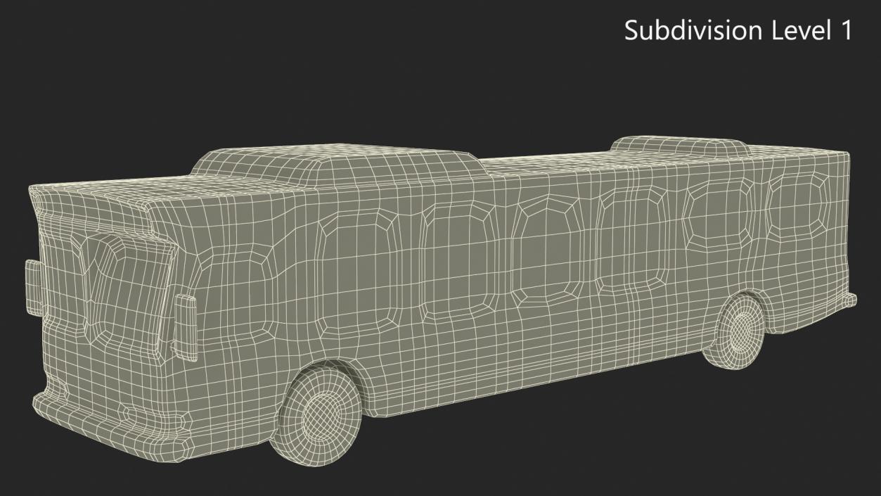 Low Poly Stylized Model Bus 3D