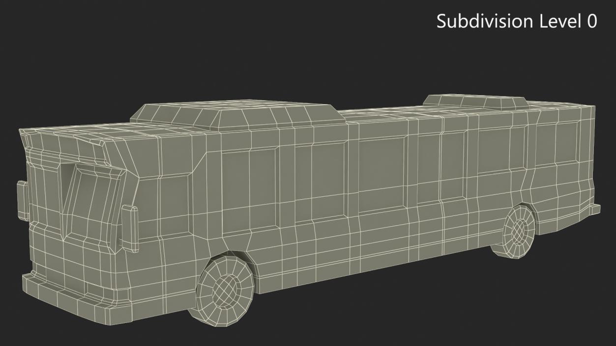 Low Poly Stylized Model Bus 3D