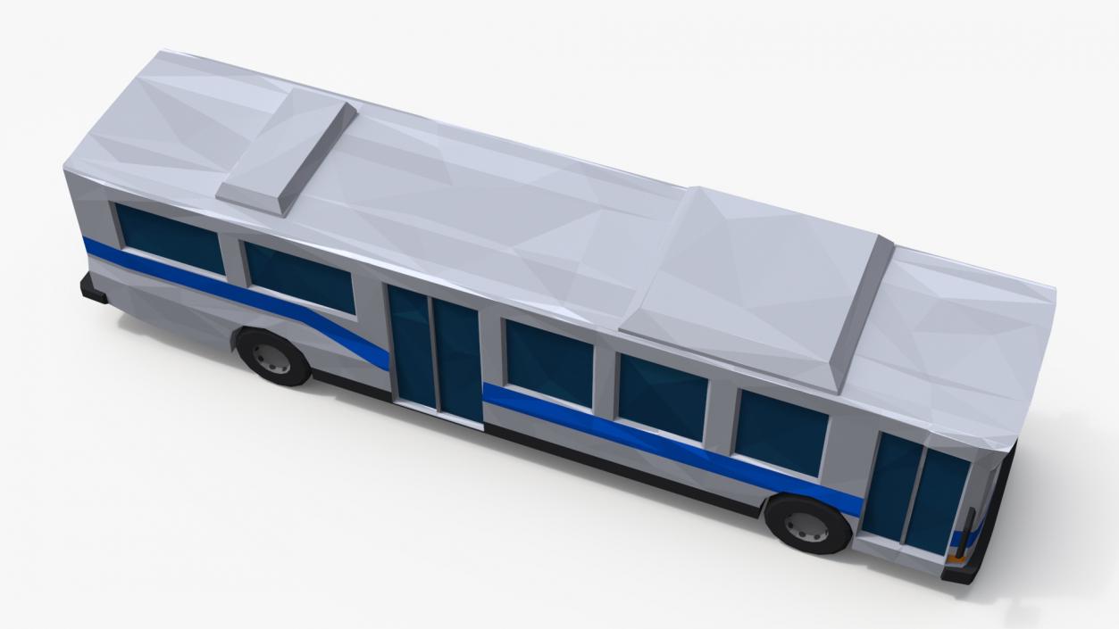 Low Poly Stylized Model Bus 3D