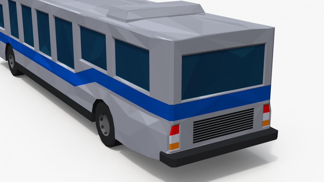 Low Poly Stylized Model Bus 3D