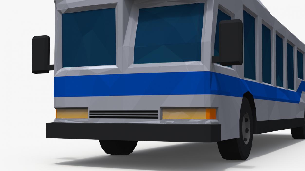 Low Poly Stylized Model Bus 3D