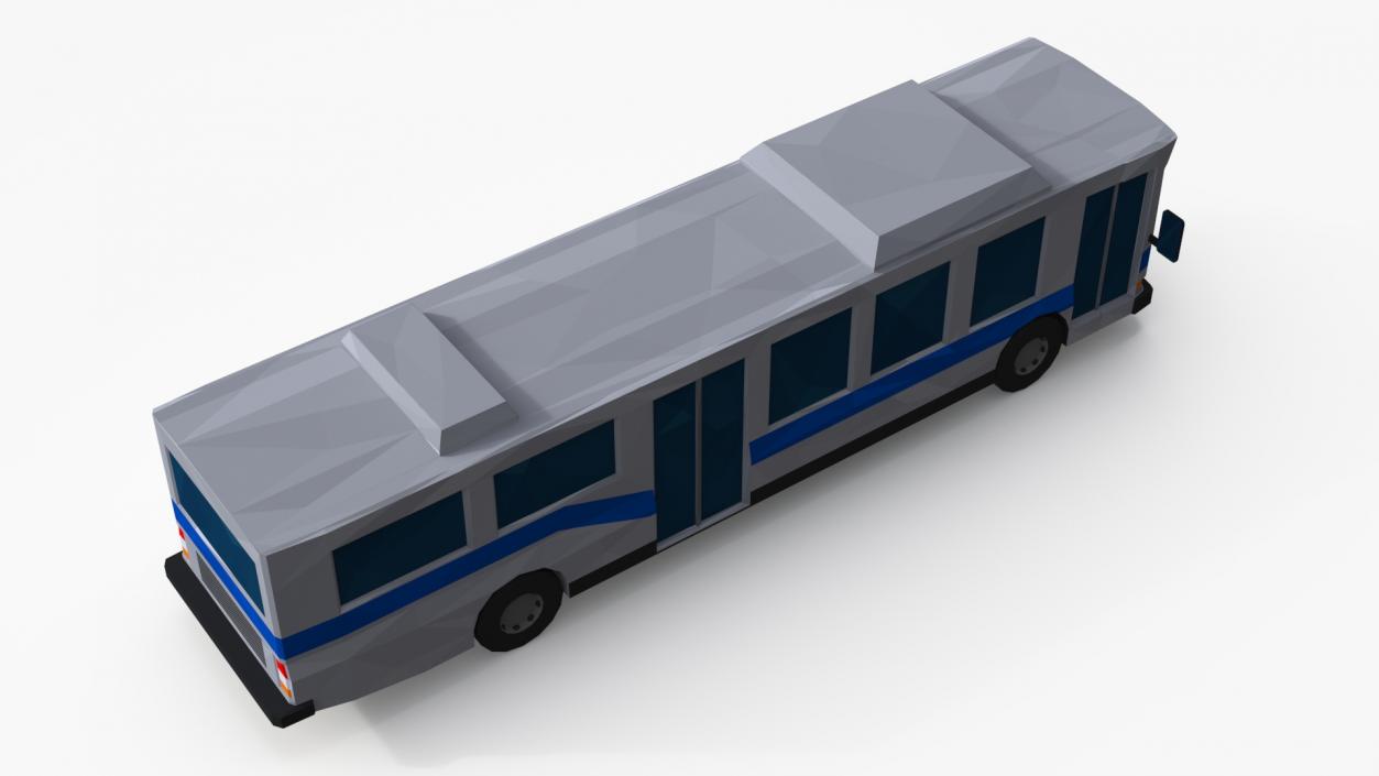 Low Poly Stylized Model Bus 3D