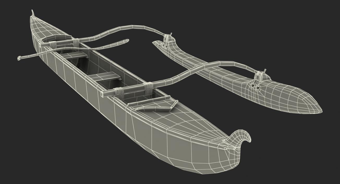 3D model Outrigger Canoe