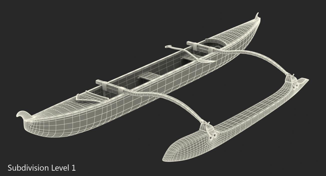 3D model Outrigger Canoe