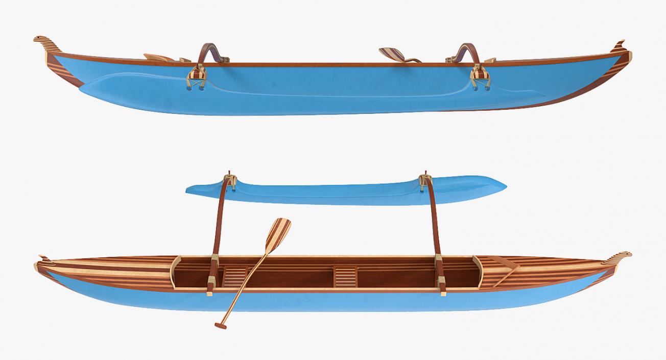 3D model Outrigger Canoe