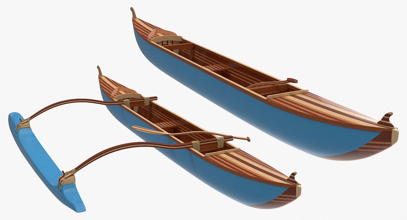 3D model Outrigger Canoe