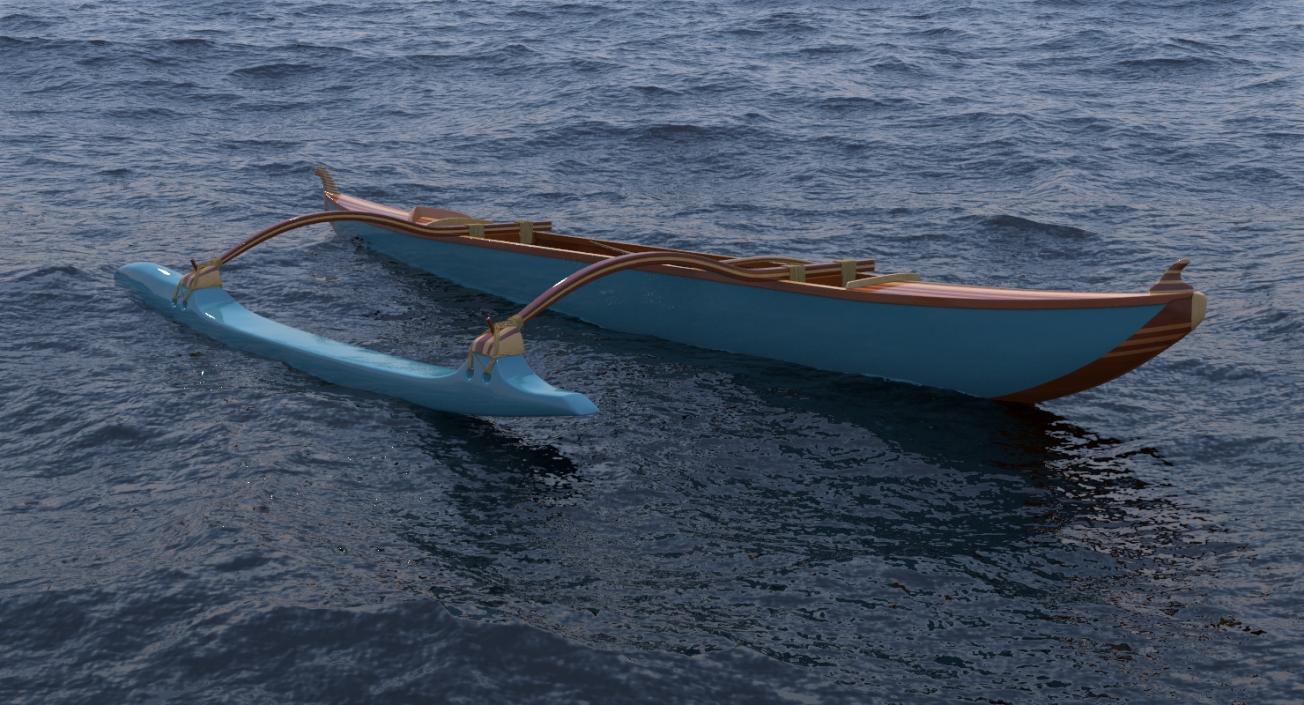 3D model Outrigger Canoe