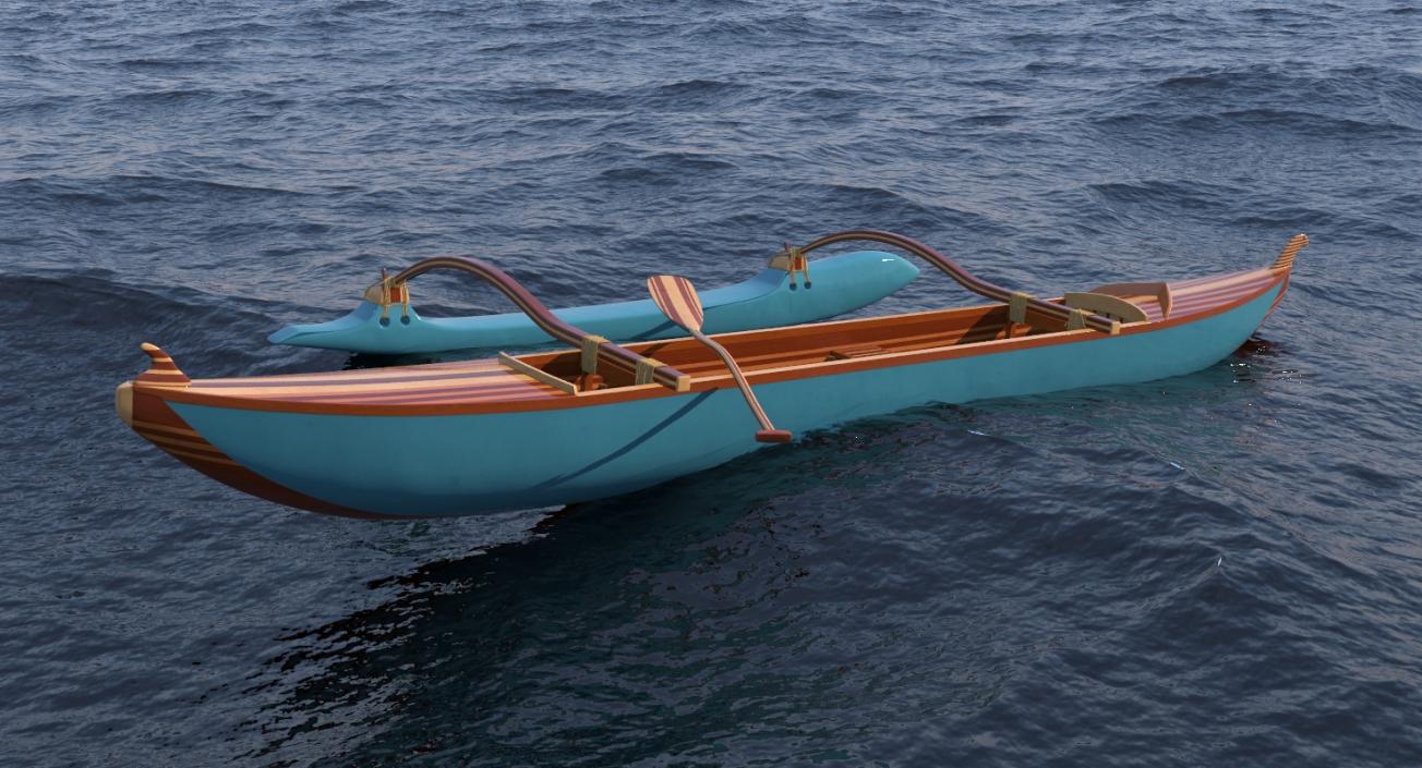 3D model Outrigger Canoe