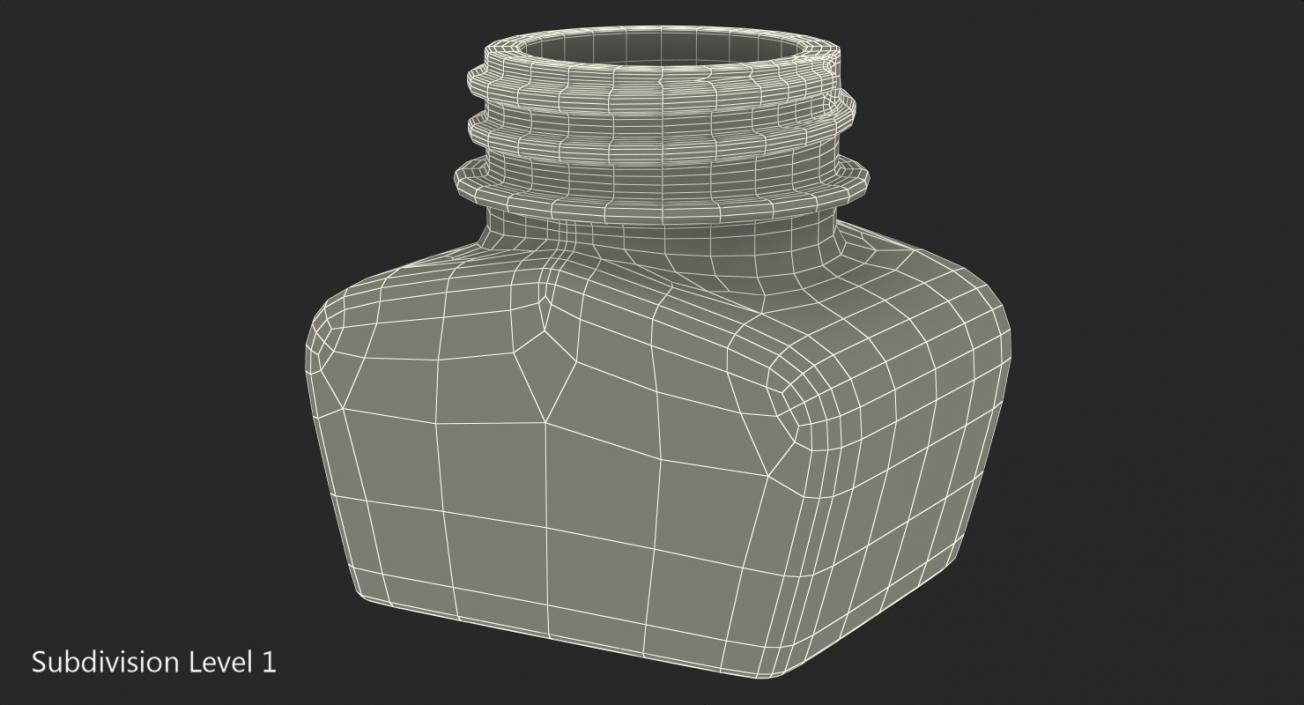 3D Inkwell Quill model