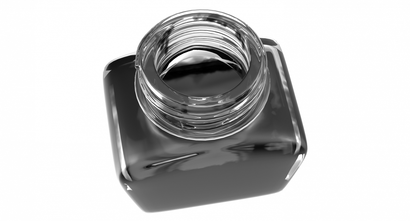 3D Inkwell Quill model