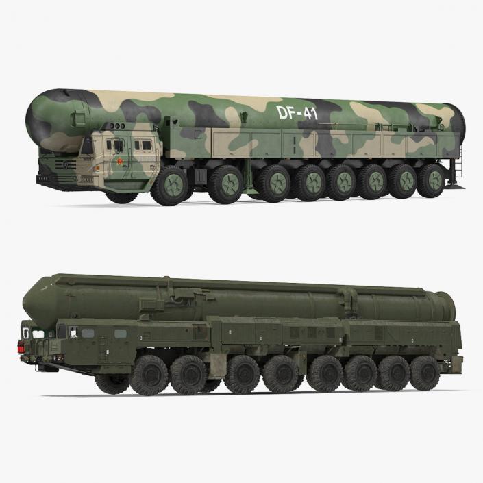 3D Road-mobile Ballistic Missiles Collection