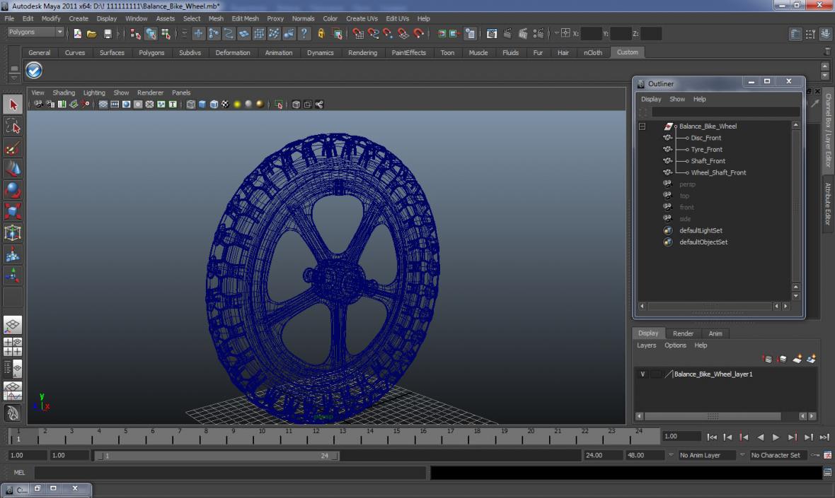 3D Balance Bike Wheel model