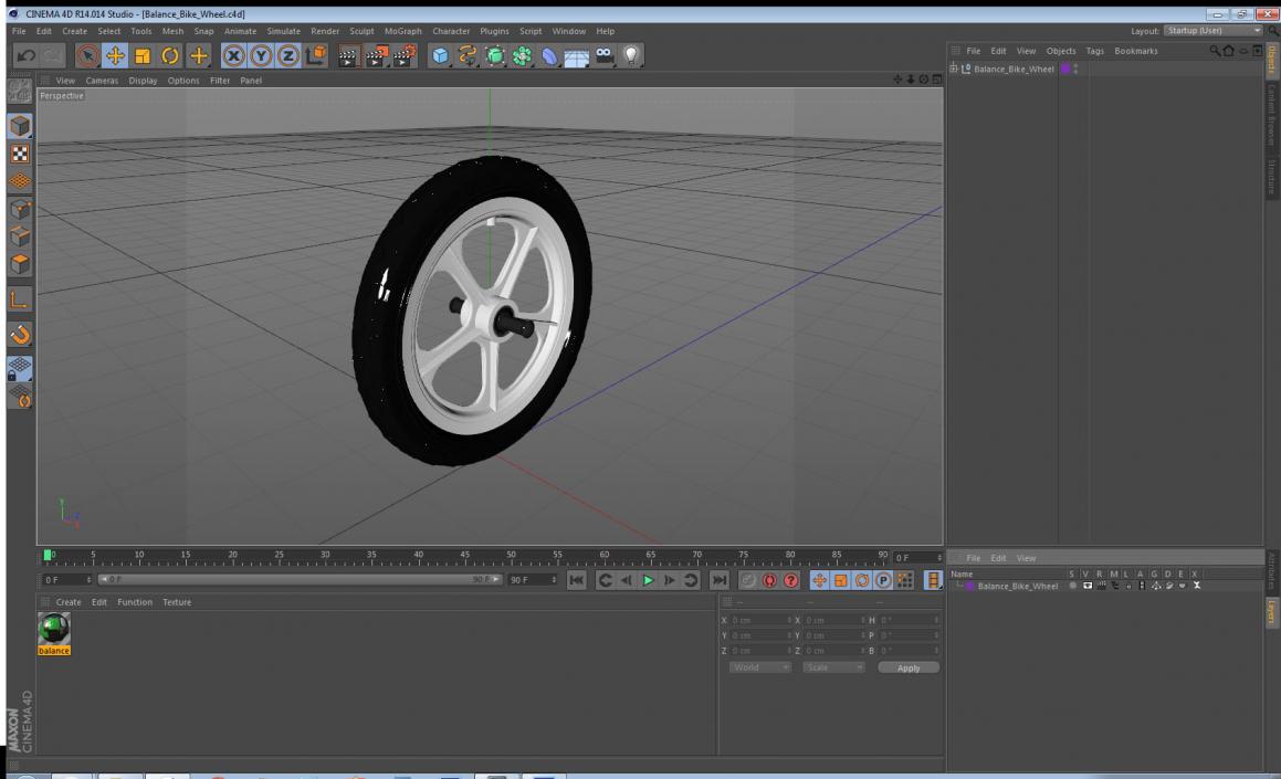 3D Balance Bike Wheel model