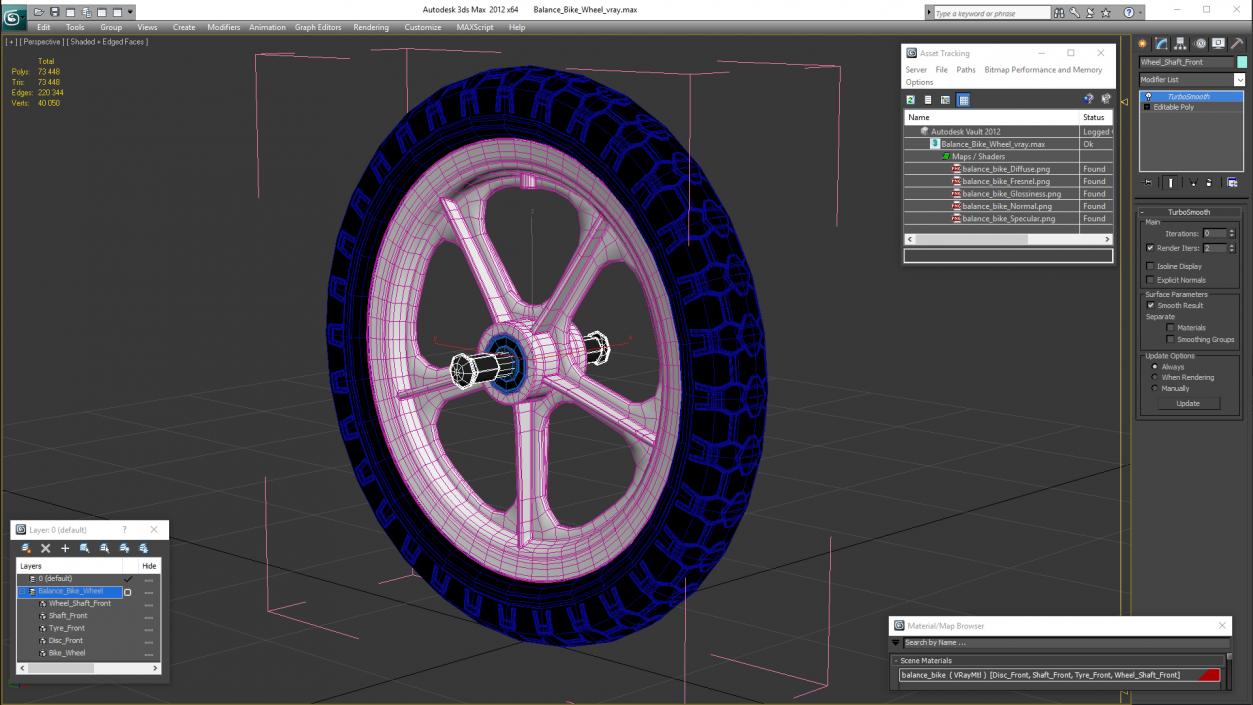 3D Balance Bike Wheel model