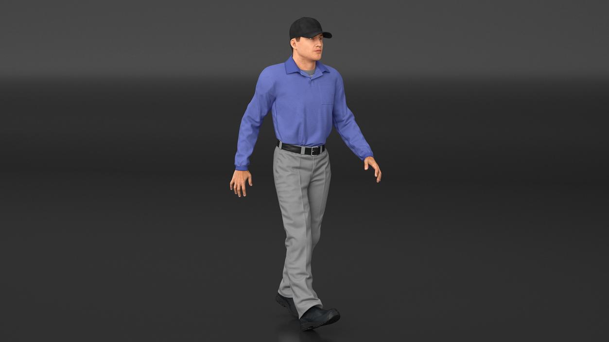 Man in Casual Clothes Fur Rigged 3D