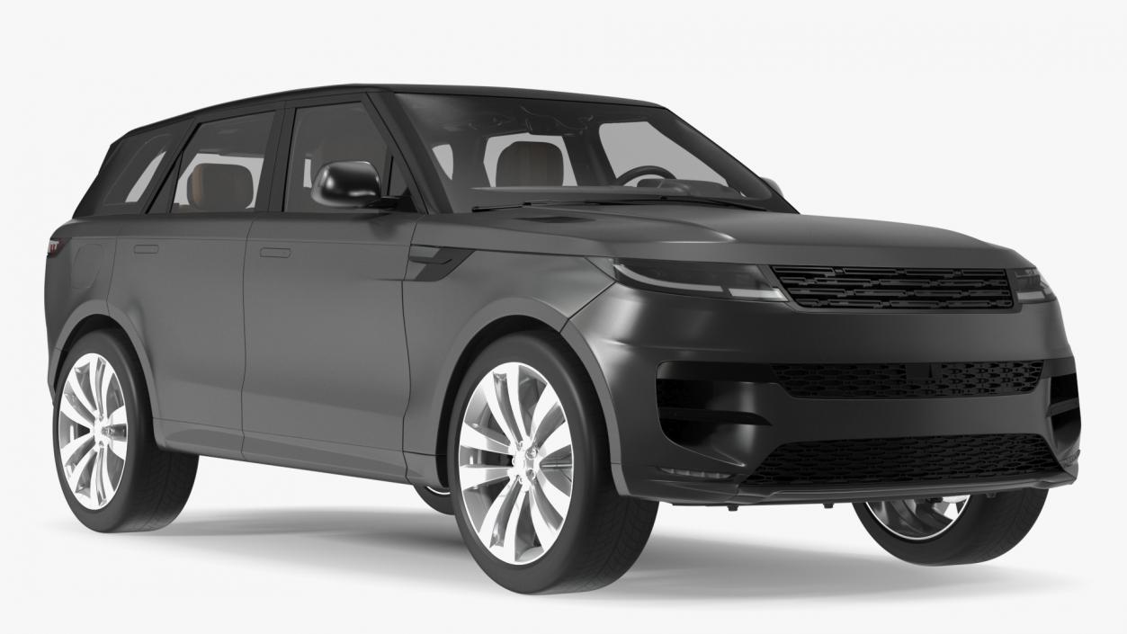 3D Grey Mid-Size Sport SUV model