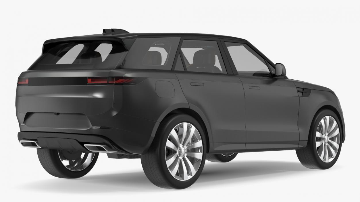 3D Grey Mid-Size Sport SUV model