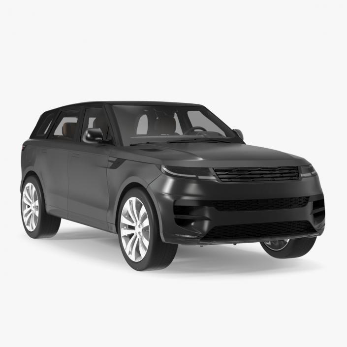 3D Grey Mid-Size Sport SUV model