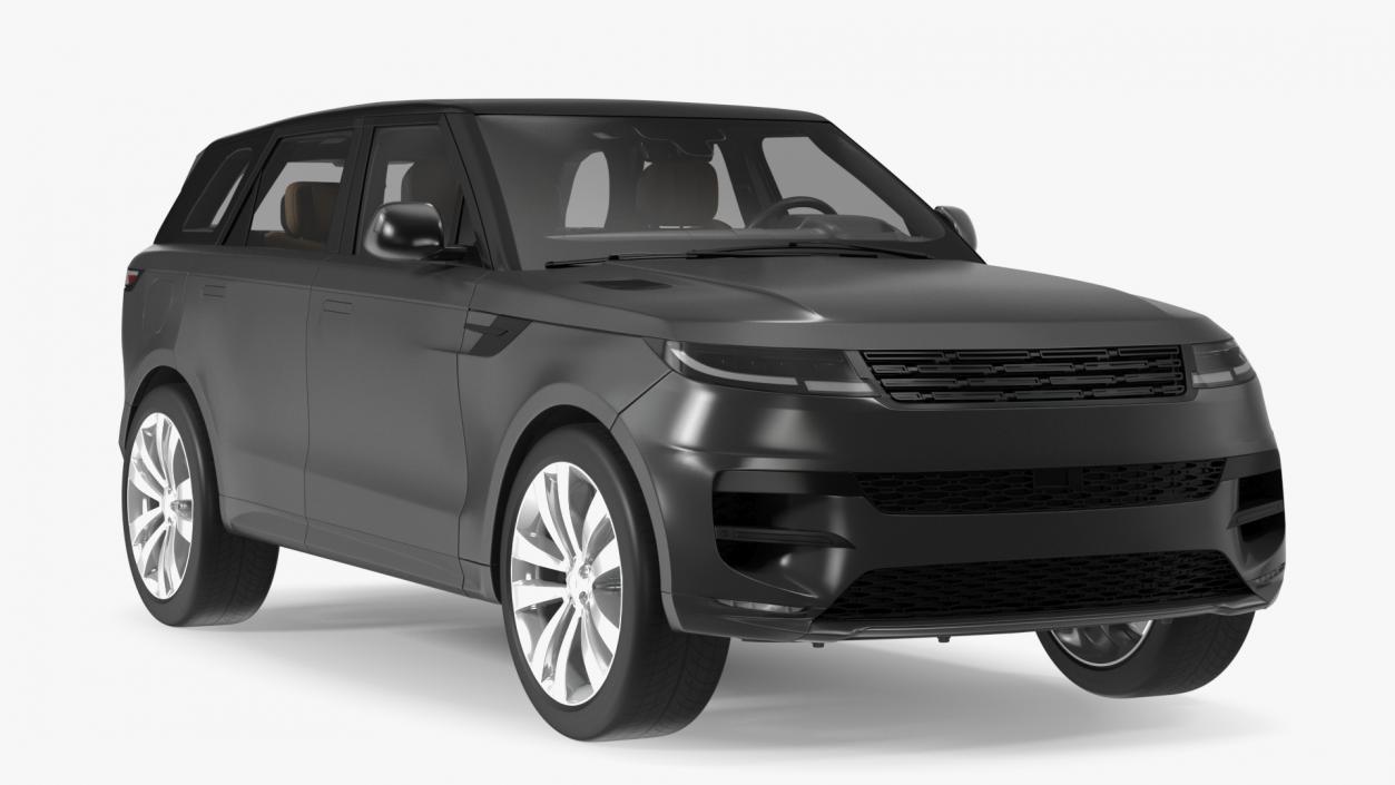 3D Grey Mid-Size Sport SUV model