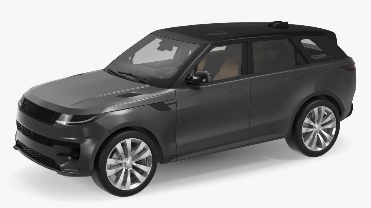 3D Grey Mid-Size Sport SUV model