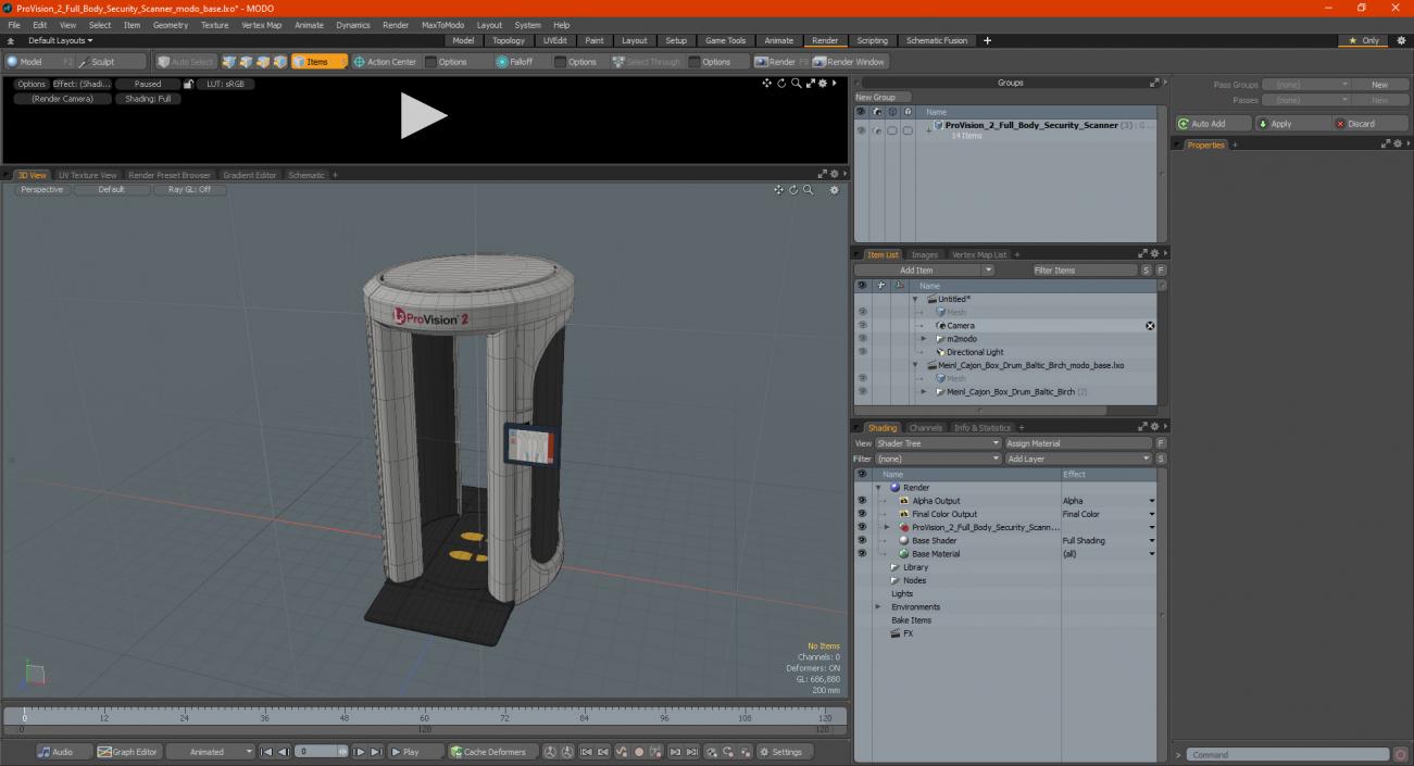 3D ProVision 2 Full Body Security Scanner model