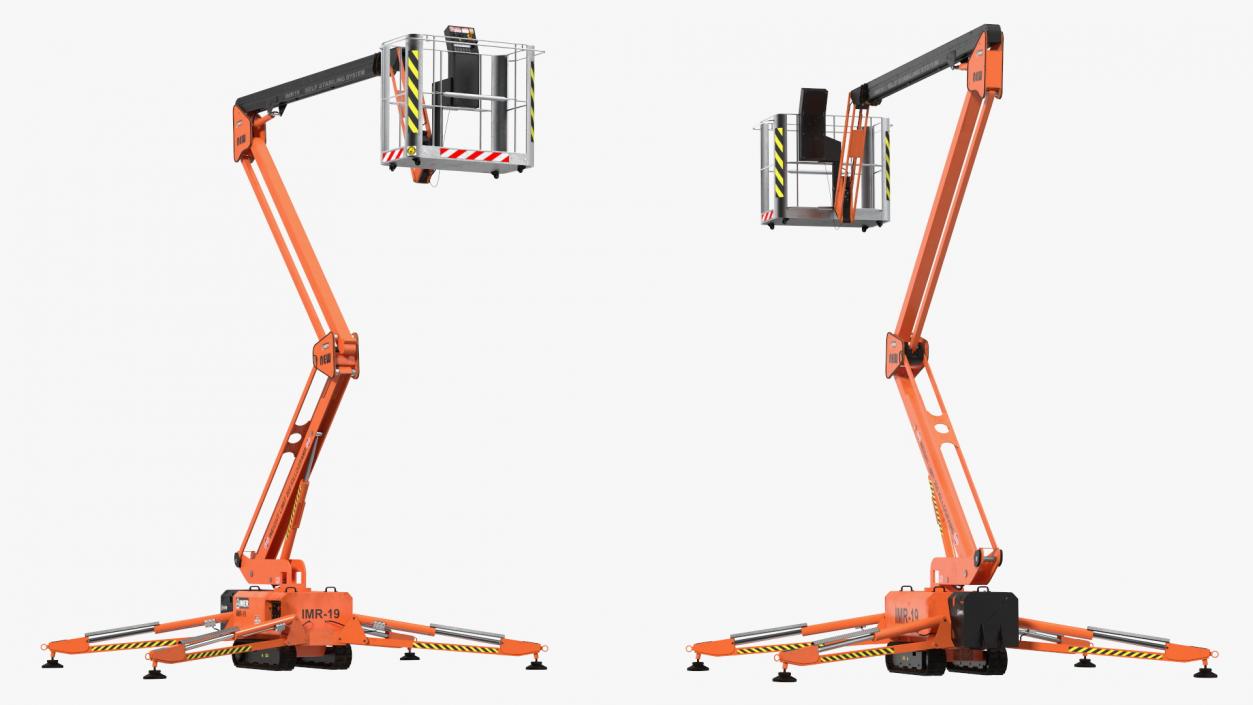 Tracked Boom Lift Rigged 3D model