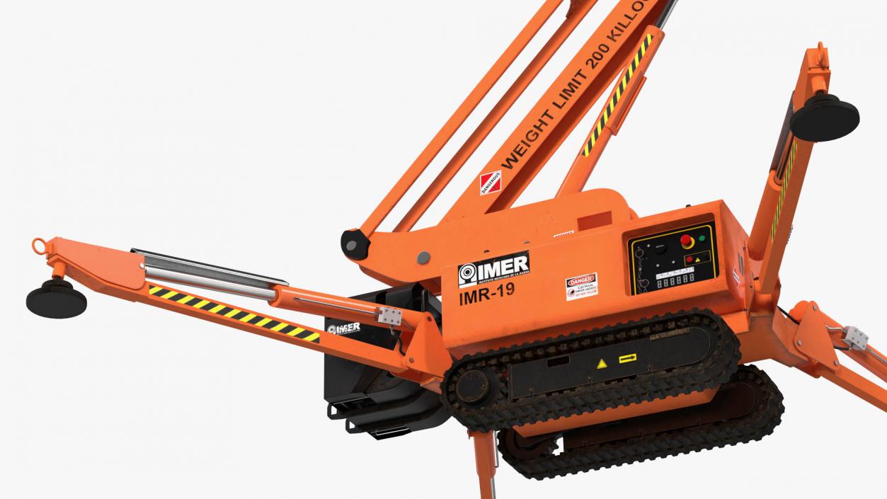 Tracked Boom Lift Rigged 3D model