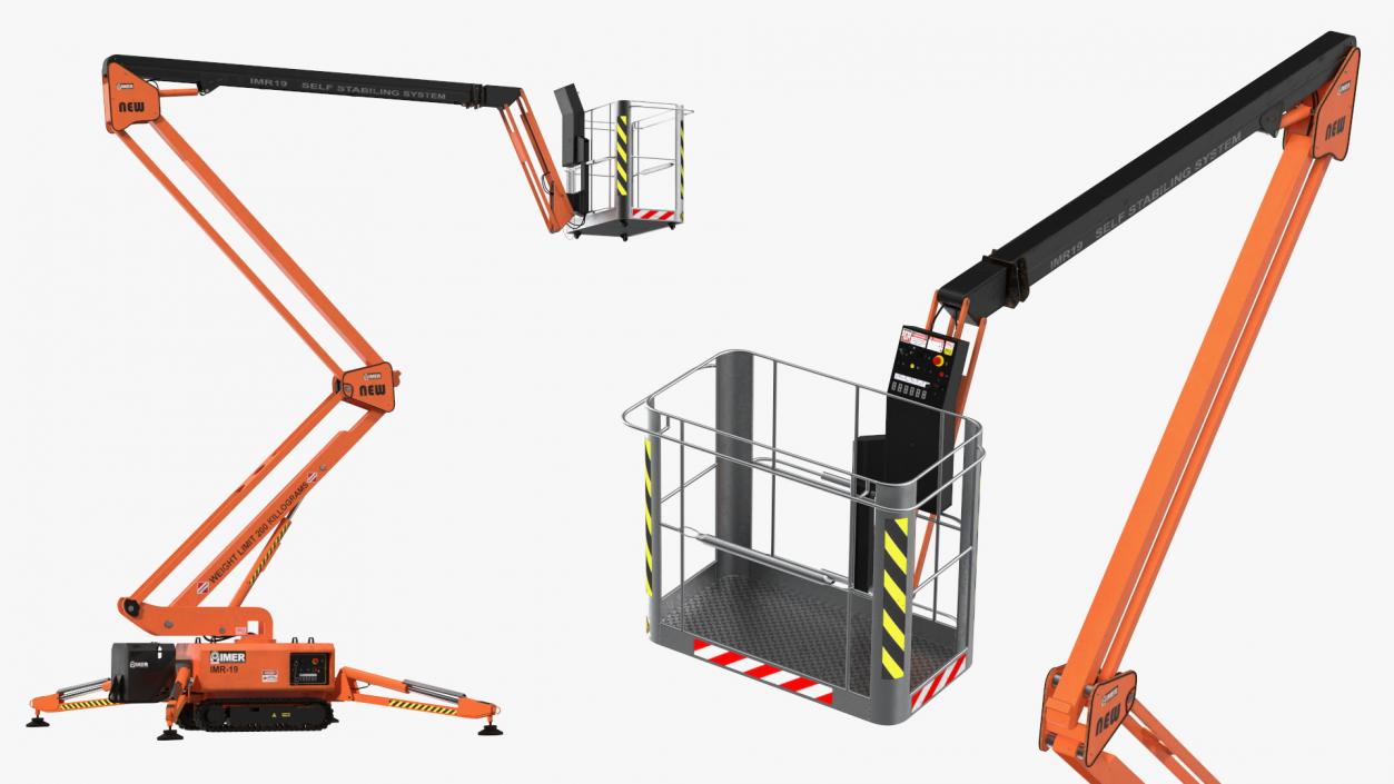 Tracked Boom Lift Rigged 3D model