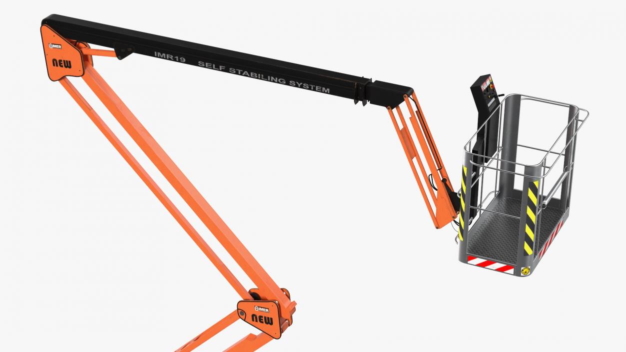 Tracked Boom Lift Rigged 3D model