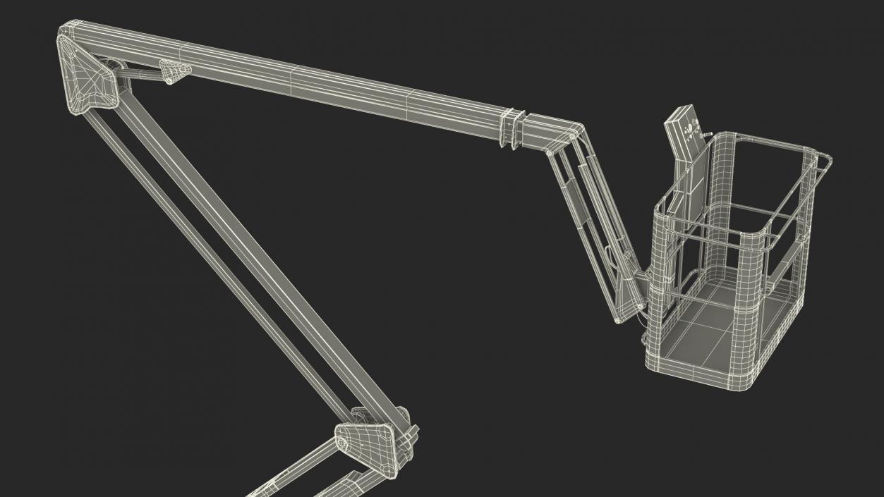 Tracked Boom Lift Rigged 3D model