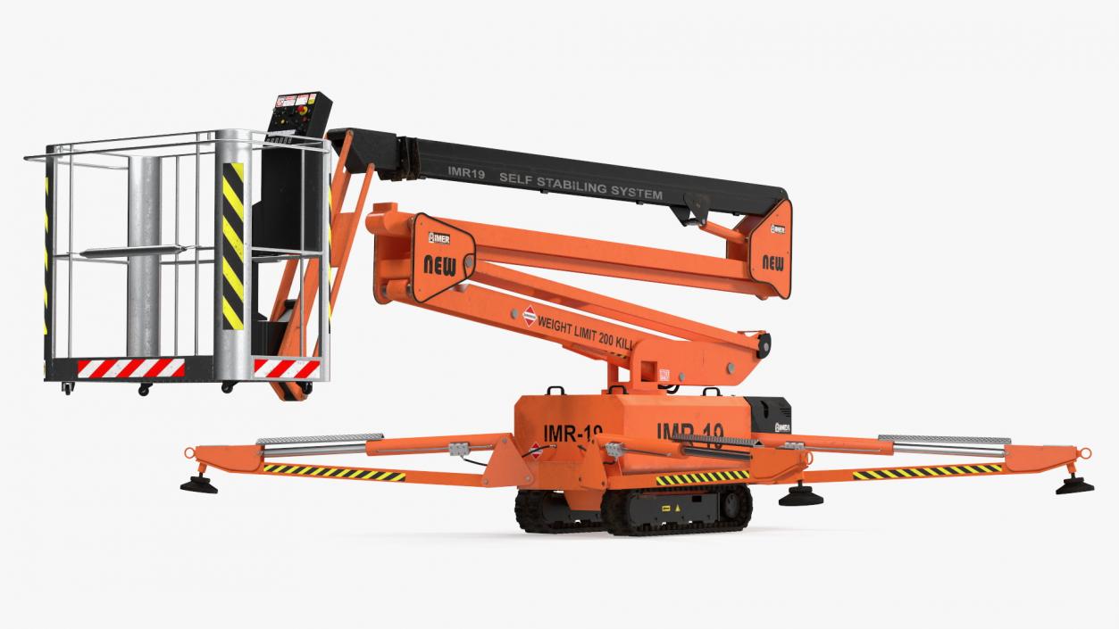 Tracked Boom Lift Rigged 3D model