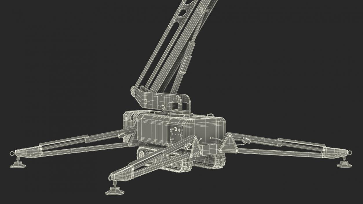 Tracked Boom Lift Rigged 3D model