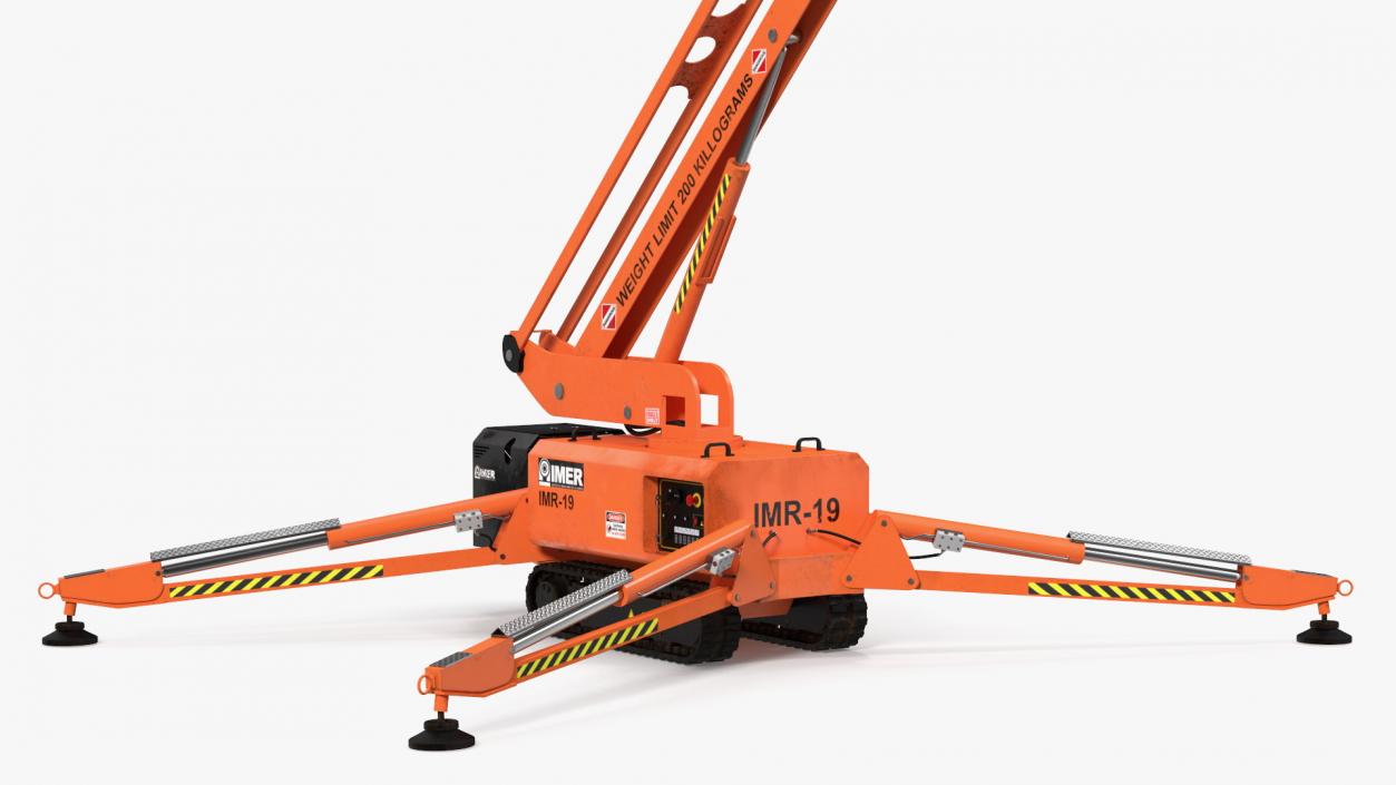 Tracked Boom Lift Rigged 3D model