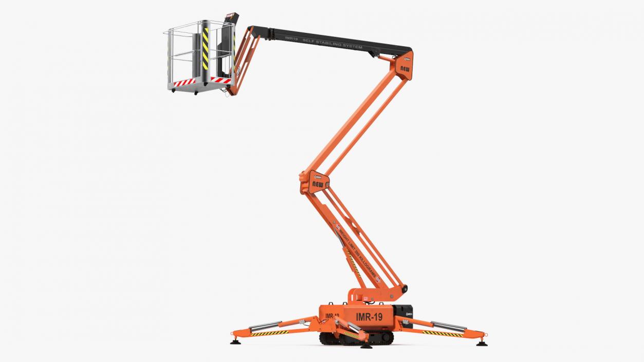 Tracked Boom Lift Rigged 3D model