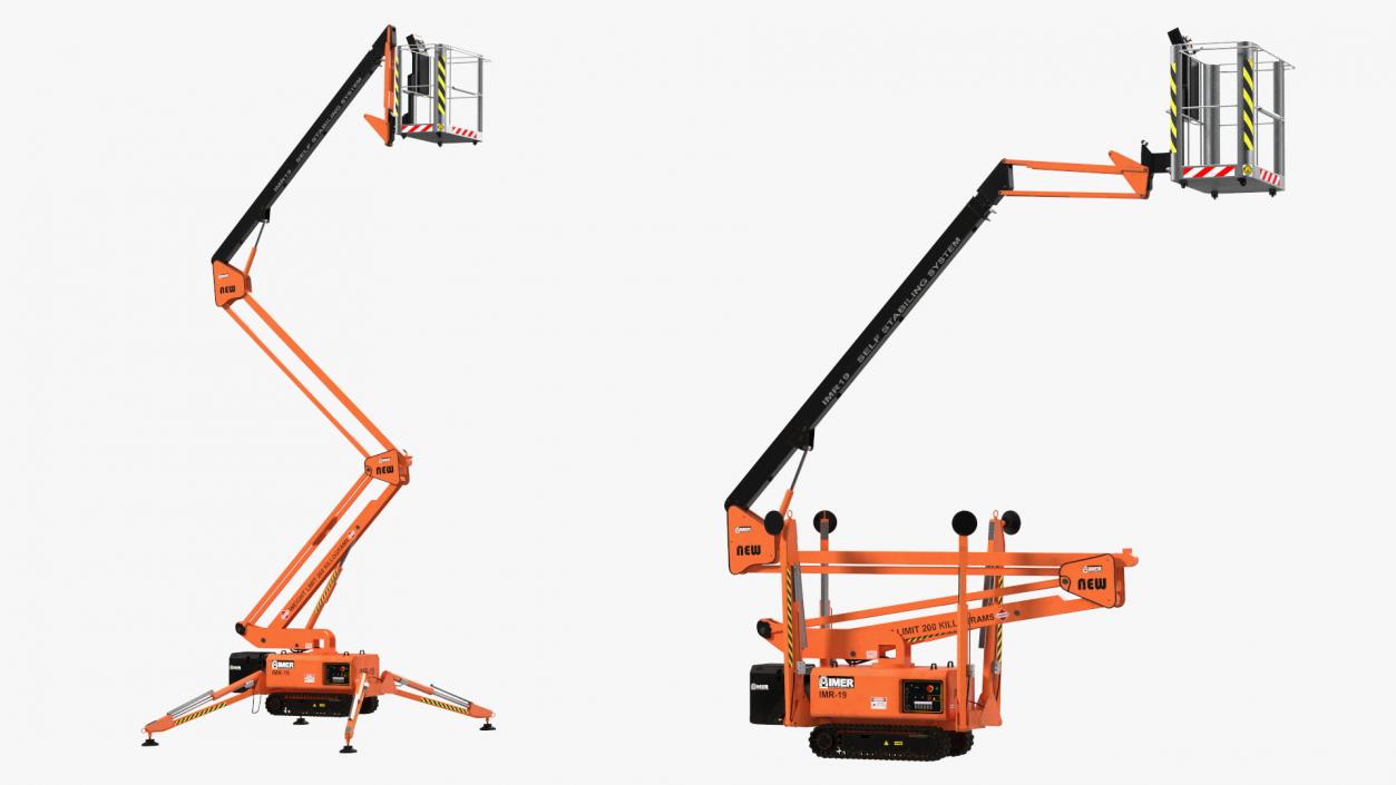 Tracked Boom Lift Rigged 3D model