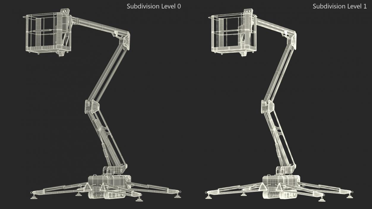 Tracked Boom Lift Rigged 3D model