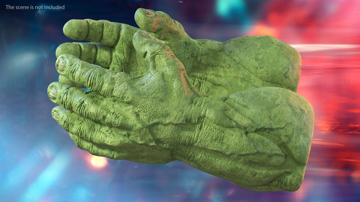 Hulk Hands Rigged 3D