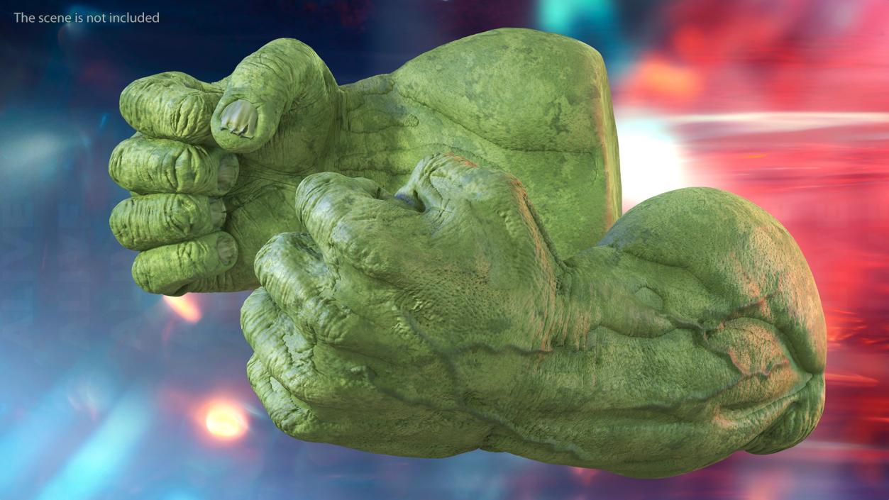 Hulk Hands Rigged 3D