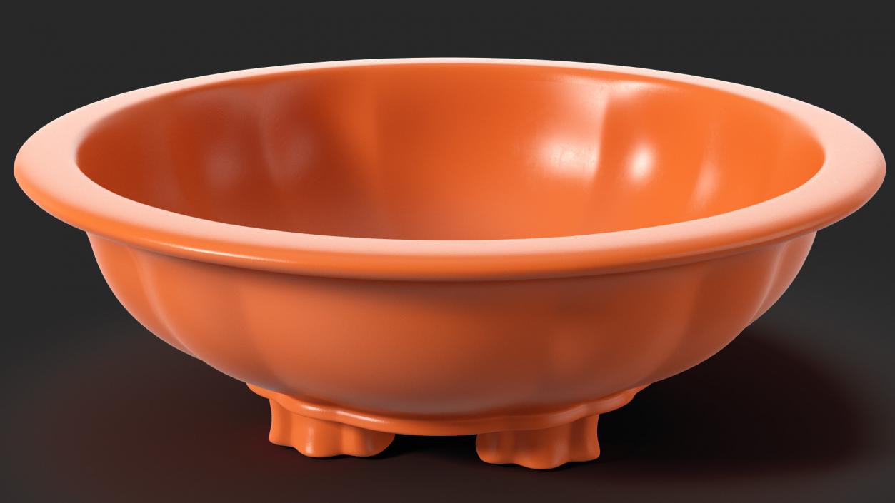 3D Wide Shallow Flower Pot model