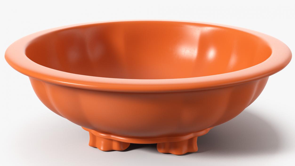 3D Wide Shallow Flower Pot model