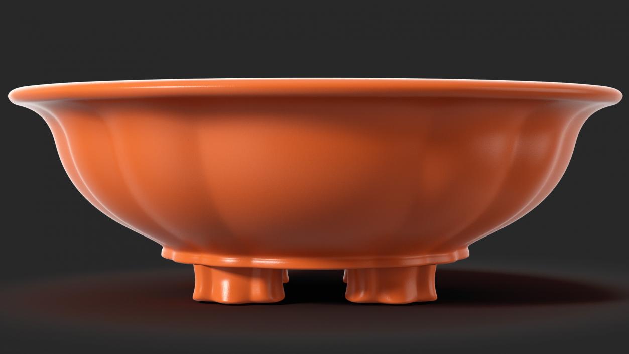 3D Wide Shallow Flower Pot model