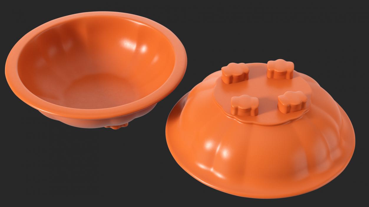 3D Wide Shallow Flower Pot model