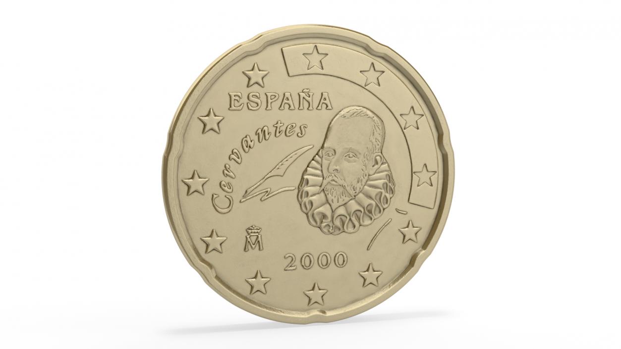 3D 20 Euro Cent Spain model