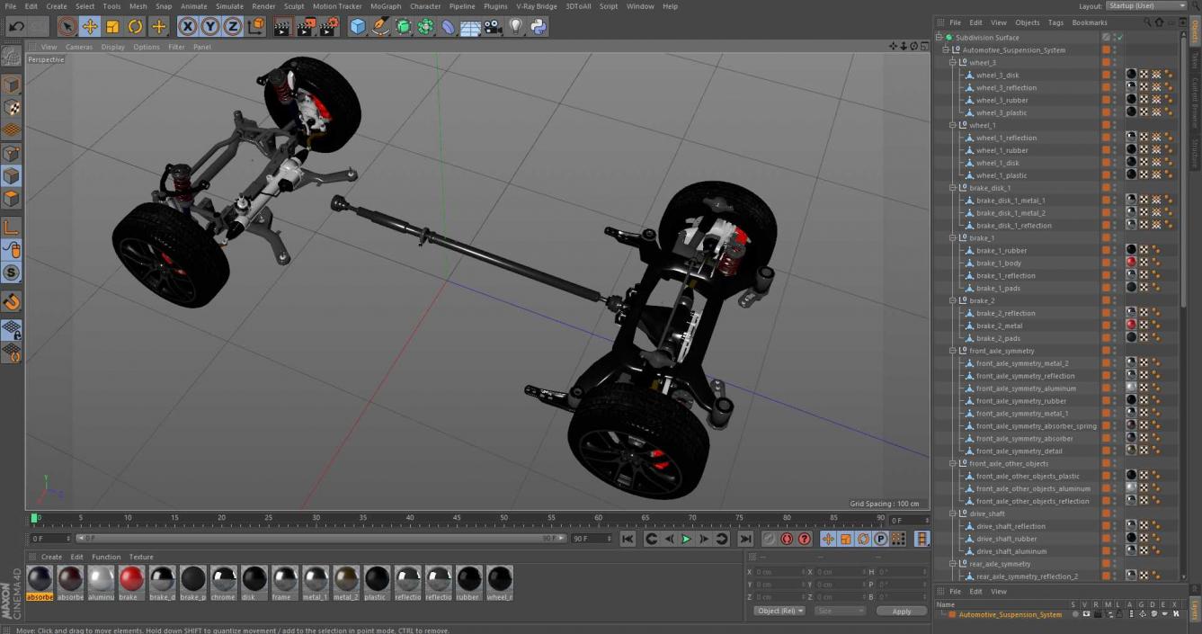 3D Automotive Suspension System model