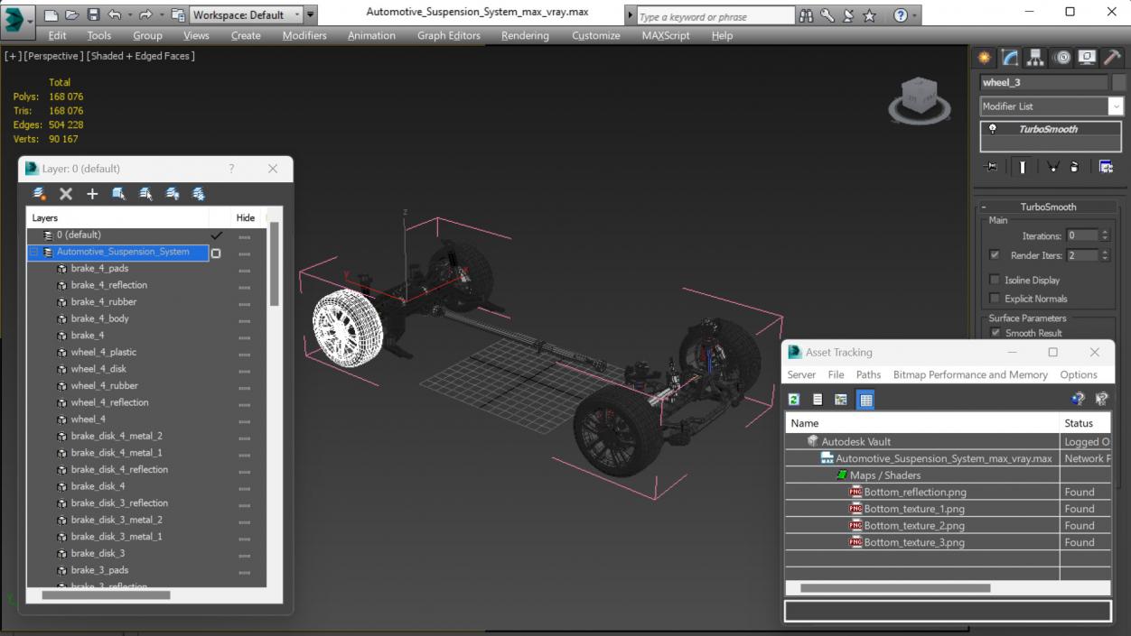 3D Automotive Suspension System model