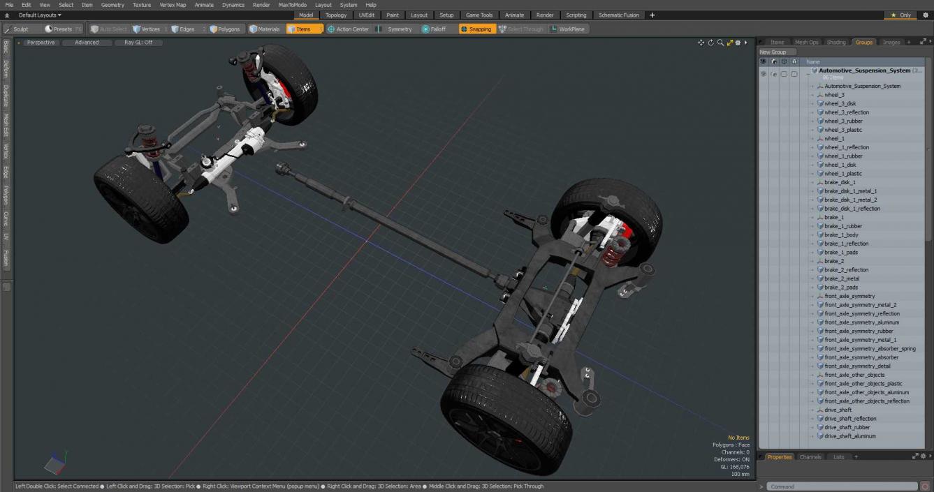 3D Automotive Suspension System model