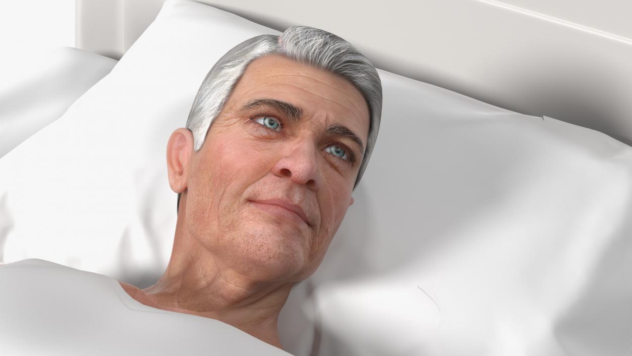 3D Patient on Hospital Bed model