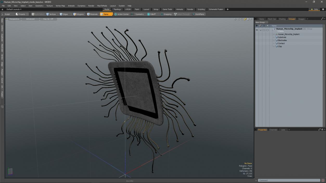 3D model Human Microchip Implant 2