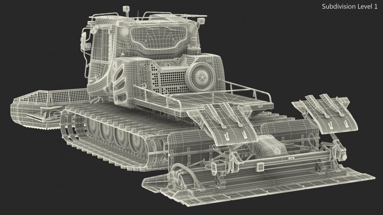 3D Snowcat with Snowplow